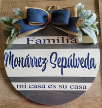 Load image into Gallery viewer, 16" personalized door hanger

